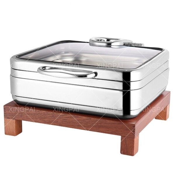 Wood Base Chafing Dish Supplier - OEM New Design Stainless Steel Food Warmer