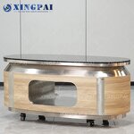 Oak Buffet Table Factory - OEM Two Tier Banquet Table with Warmer