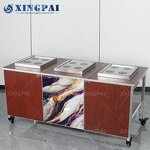 Sapele Buffet Table Manufacturer - OEM Wood Folding Hotel Catering Table