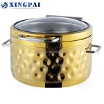 Electric Soup Warmer Supplier - OEM Elegant Silver Buffet Catering Set