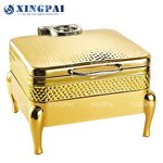 Arabic Chafing Dish Supplier - OEM Hammered Gold Catering Equipment