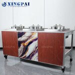 Marble Buffet Table Manufacturer - OEM Custom Movable Stainless Steel