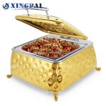 Square Chafing Dish Supplier - OEM Hammered Buffet Set for Hotel