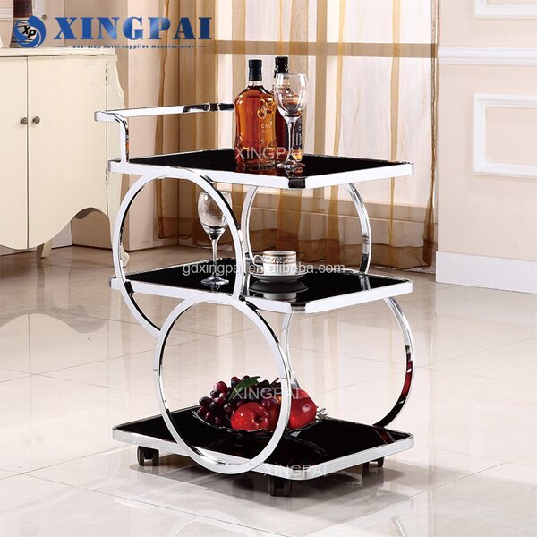 Ironware Beverage Cart Supplier - OEM Multi-Level Commercial Hotel Trolley
