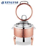 Silver Soup Furnace Manufacturer - OEM 11L Elegant Round Electric Warmer