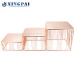 Rose Gold Dessert Stand Factory - OEM Hammered Food Buffet Display Stand