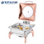 201 Stainless Steel Chafing Dish Manufacturer - OEM Rose Gold Food Warmer