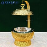 Hanging Lid Chafing Dish Manufacturer - OEM Gold Stainless Steel Food Display