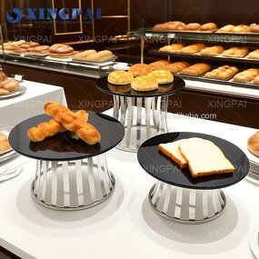 Spiral Display Stand Factory - OEM Royal Gold Stainless Steel Catering