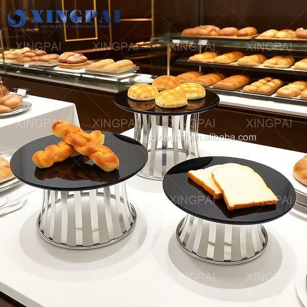 Spiral Display Stand Factory - OEM Royal Gold Stainless Steel Catering