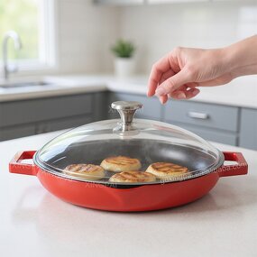 Balti Dish Manufacturer - OEM Enameled Cast Iron Pot with Loop Handle