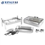 Rectangular Chafing Dish Manufacturer - OEM Visual Buffet Stove with Glass Lid