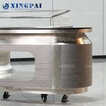 Arabic Buffet Table Factory - OEM Marble Top LED Light Dining Table