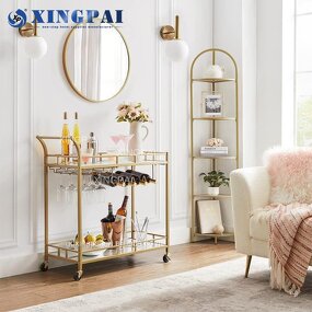 Copper Service Cart Manufacturer - OEM Luxury Stainless Steel Trolley