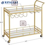Copper Service Cart Manufacturer - OEM Luxury Stainless Steel Trolley