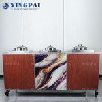 Marble Buffet Table Manufacturer - OEM Custom Movable Stainless Steel