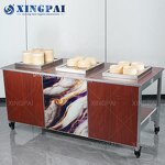 Sapele Buffet Table Manufacturer - OEM Wood Folding Hotel Catering Table