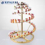Multi Tier Cake Stand Manufacturer - OEM Hammered Gold Wedding Cake Stand