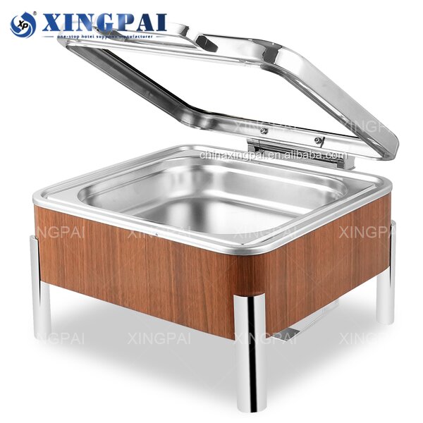 Square Chafing Dish Supplier - OEM 6L Stainless Steel Buffet Set