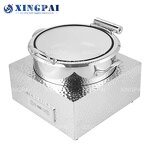 Electric Chafing Dish Factory - OEM Elegant Silver Hammered Buffet Set