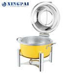 Black Chafing Dish Factory - OEM Round Stainless Steel Buffet Set