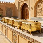 Arabic Chafing Dish Supplier - OEM Hammered Gold Catering Equipment
