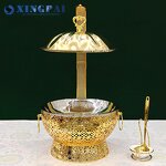 Round Chafing Dish Factory - OEM 4.5L/6L/8L Gold Buffet Set with Hanging Lid
