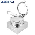 Electric Chafing Dish Factory - OEM Elegant Silver Hammered Buffet Set