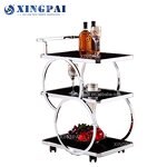 Ironware Beverage Cart Supplier - OEM Multi-Level Commercial Hotel Trolley