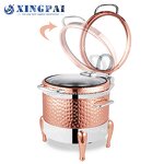 Silver Soup Furnace Manufacturer - OEM 11L Elegant Round Electric Warmer