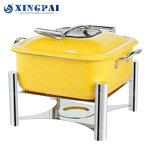 Induction Chafing Dish Supplier - OEM 5L Yellow Stainless Steel for Buffet