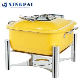 Induction Chafing Dish Supplier - OEM 5L Yellow Stainless Steel for Buffet