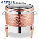 Electric Soup Kettle Supplier - OEM Gold 11L Stainless Steel Warmer