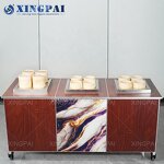 Sapele Buffet Table Manufacturer - OEM Wood Folding Hotel Catering Table