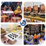 Oblong Chafing Dish Factory - OEM Luxury Hammered Buffet Set