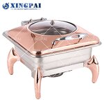 201 Stainless Steel Chafing Dish Manufacturer - OEM Rose Gold Food Warmer