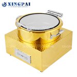 Dubai Chafing Dish Supplier - OEM Gold Hammered Stainless Steel Buffet Set
