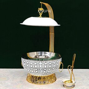 Hanging Chafing Dish Manufacturer - OEM 8L White Stainless Steel Food Warmer