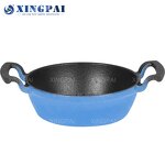 Square Grill Pot Factory - OEM Red Enamel Non-stick Cast Iron Cookware