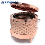 Gold Soup Station Factory - OEM 11L Hammered Stainless Steel with Lid