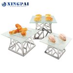 Luxury Cake Stand Factory - OEM Stainless Steel Wedding Buffet Set