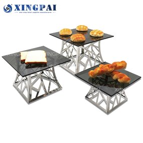 Luxury Cake Stand Factory - OEM Stainless Steel Wedding Buffet Set