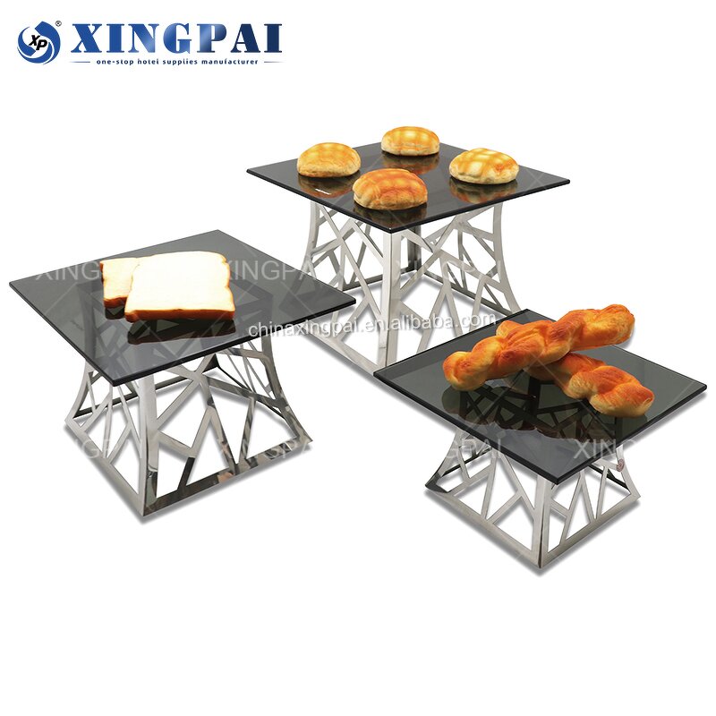 Luxury Cake Stand Factory - OEM Stainless Steel Wedding Buffet Set