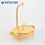Egg Shape Chafing Dish Manufacturer - OEM Luxury Gold Glass Buffet Set