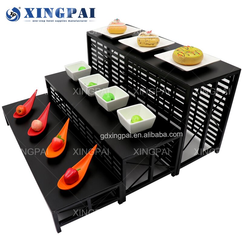 3 Tier Cake Stand Supplier - OEM Silver Stainless Steel Wedding Set