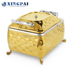 4L Chafing Dish Manufacturer - OEM Luxury Gold Buffet Set for Restaurant