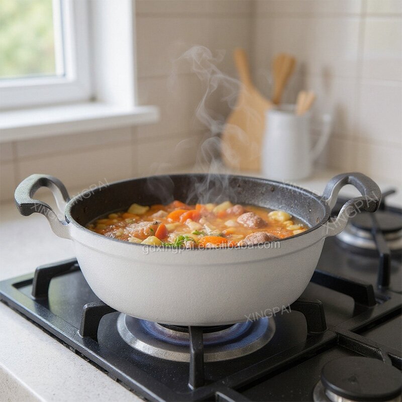 Square Grill Pot Factory - OEM Red Enamel Non-stick Cast Iron Cookware