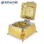 Square Chafing Dish Supplier - OEM Hammered Buffet Set for Hotel