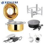 Luxury Chafing Dish Factory - OEM Gold Stainless Steel Base Buffet Set
