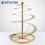 Multi Tier Cake Stand Manufacturer - OEM Hammered Gold Wedding Cake Stand